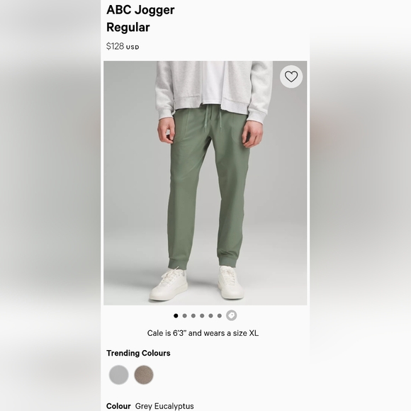 lululemon athletica Other - Lululemon ABC Jogger Regular Grey Eucalyptus Sz Large Brand New With Tags